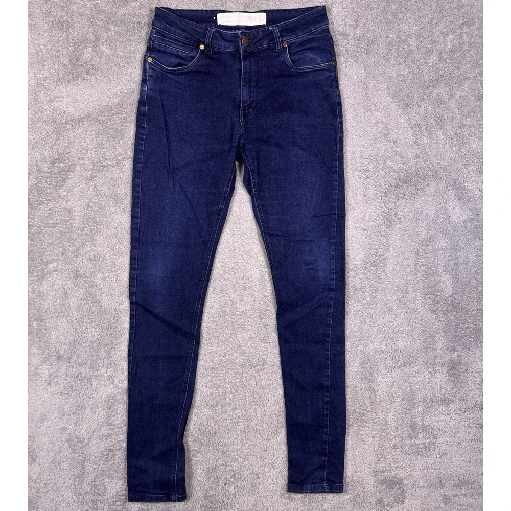 Barbell Apparel Jeans Mens 30x34 Blue Athletic Fit Stretch Denim Dark USA Made